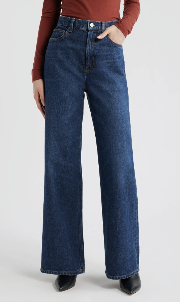 Reformation Cary slouchy high-rise wide-leg jeans.