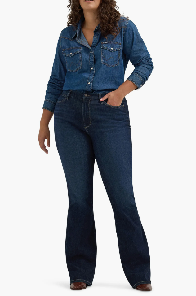 Bespoke Curvy High Waist Flare Jeans Wrangler Madilyn $70.00Current Price $70.00