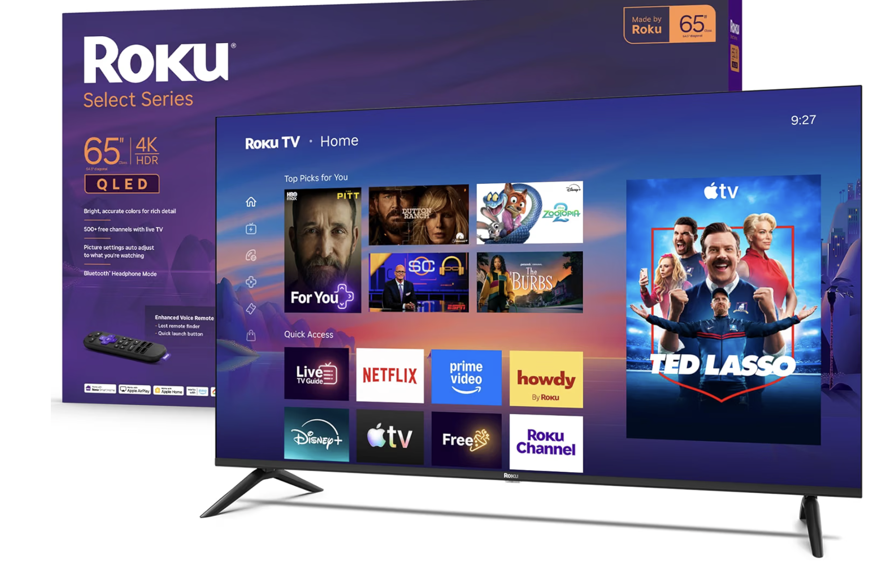 Roku 65-inch Select Series QLED television