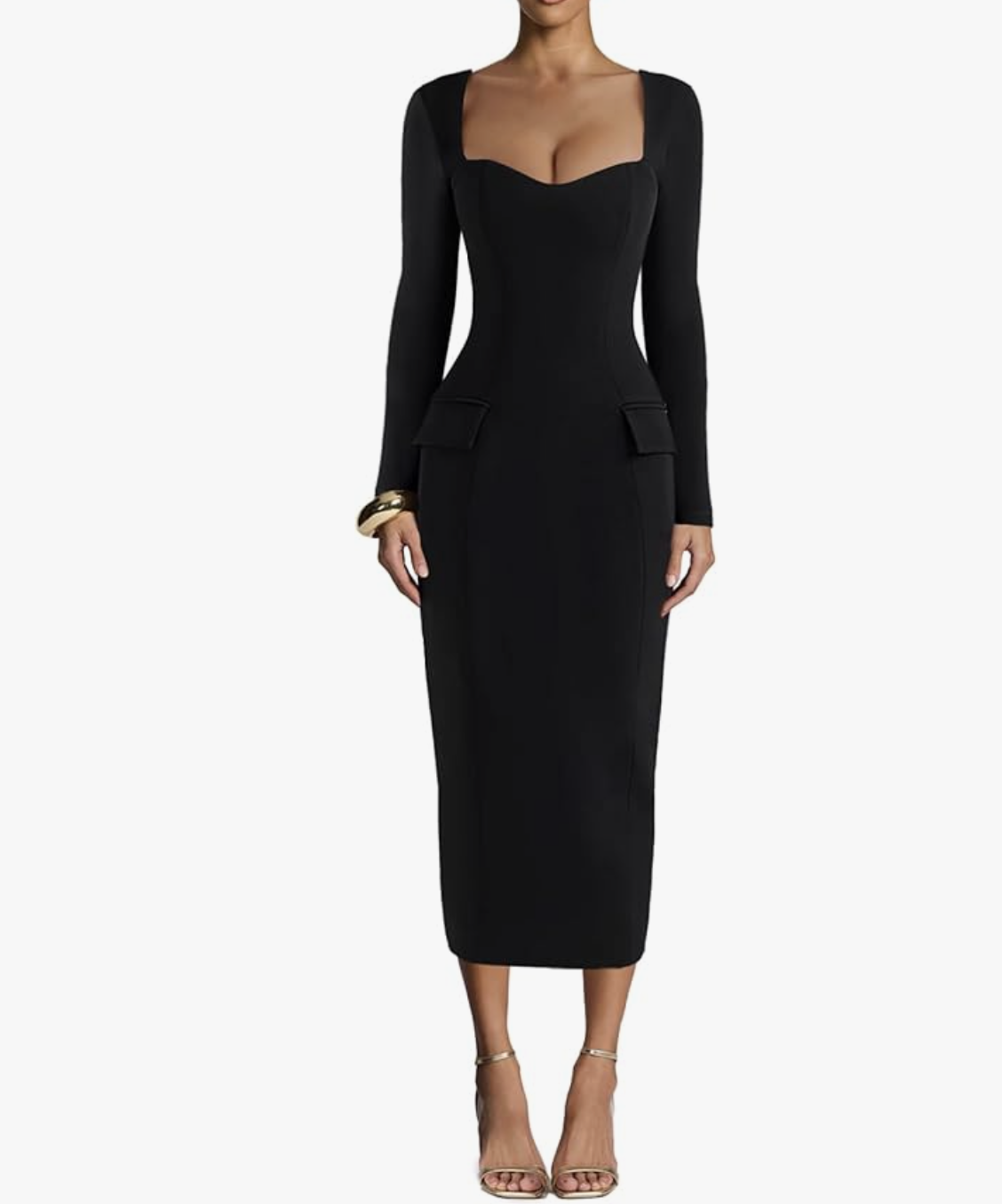 Sweetheart Neck Long Sleeve Cocktail