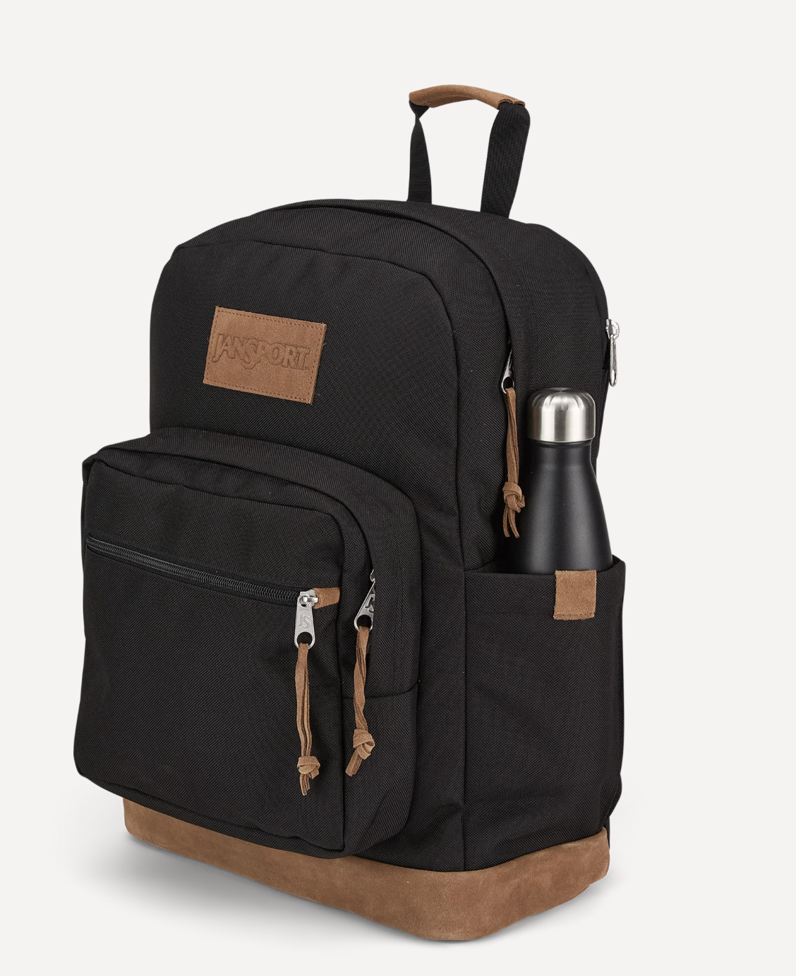 JanSport SuperBreak Plus classic school backpack with laptop sleeve and side pocket.