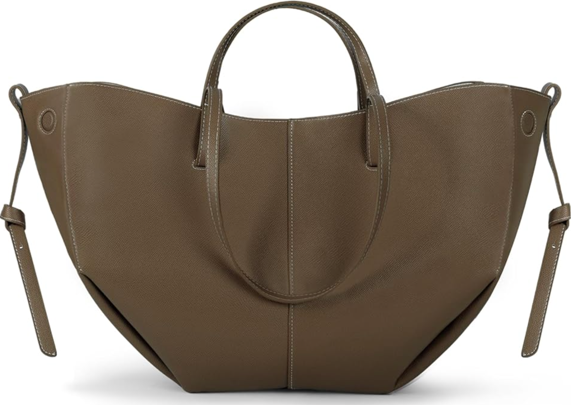 Olive khaki large structured women's summer tote bag under $100 from Amazon