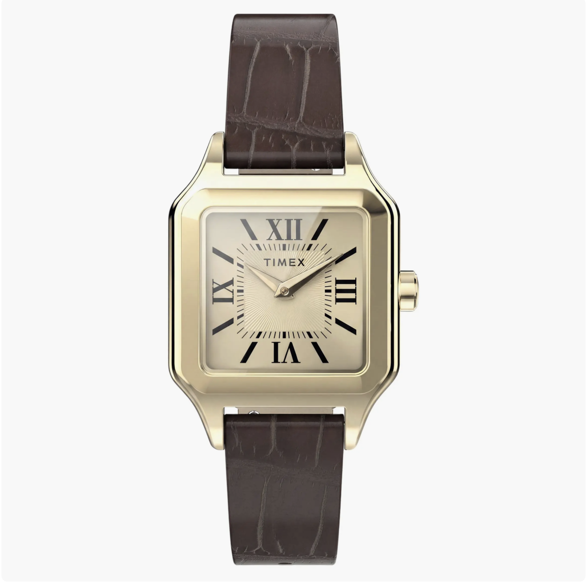 Timex Cavatina Leather Strap Watch, Black