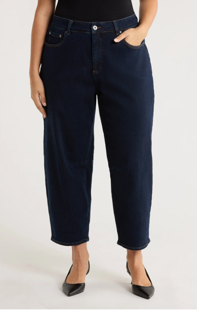 Dakota High Waist Crop Barrel Jeans Universal Standard Plus