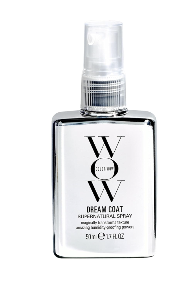 Color Wow Dream Coat Supernatural Spray for smooth blowouts in humidity.