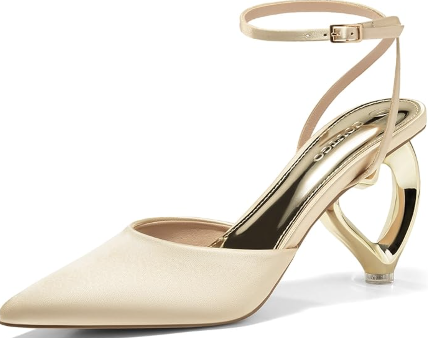 Closed Pointed Toe Heart Heel