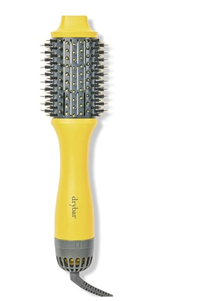 Drybar Double Shot oval blow-dryer brush for smoothing and root volume.