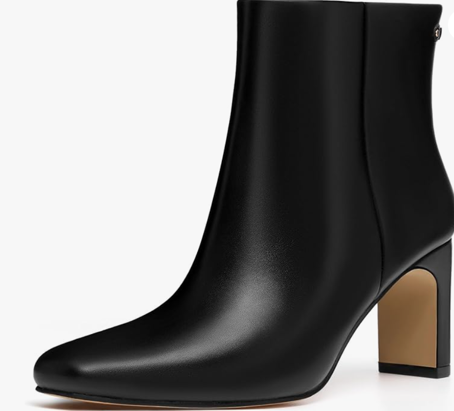 Chunky Heeled Short Boots