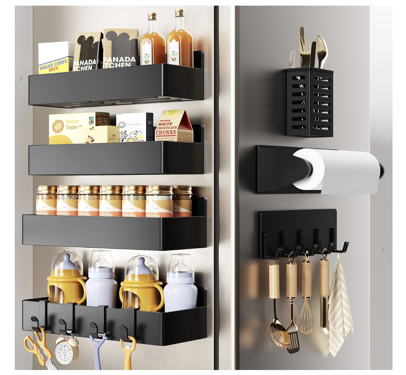 Mystozer magnetic kitchen organizer set
