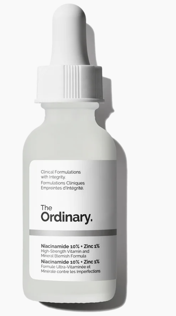 The Ordinary Niacinamide 10% and Zinc 1% serum bottle