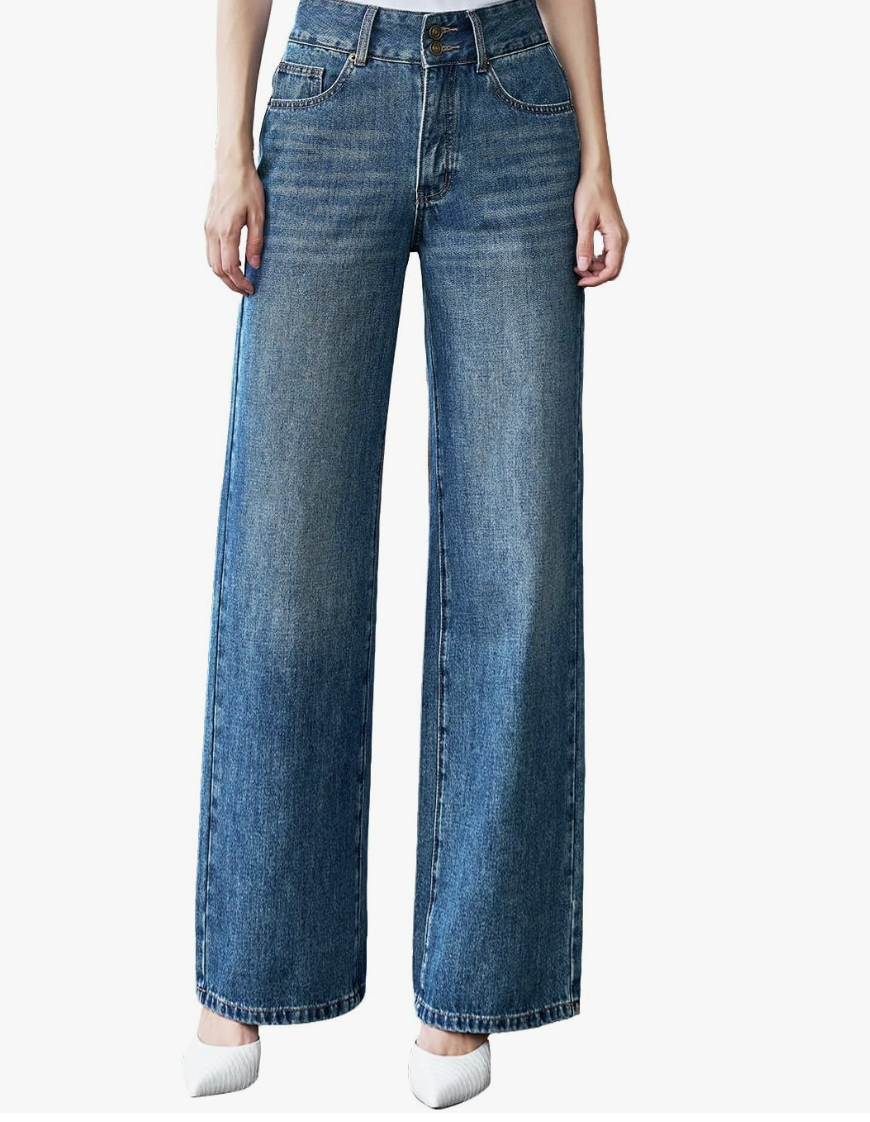 Straight Leg Denim Pants