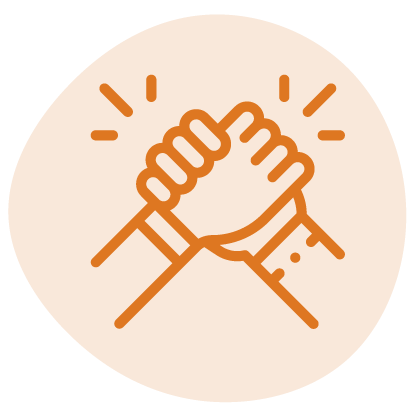 Two hands engaging in a fist bump, symbolizing agreement or teamwork.