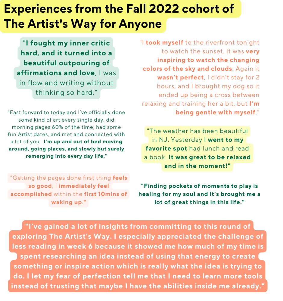 The Artist's Way Week 1: Recovering a Sense of Safety and The