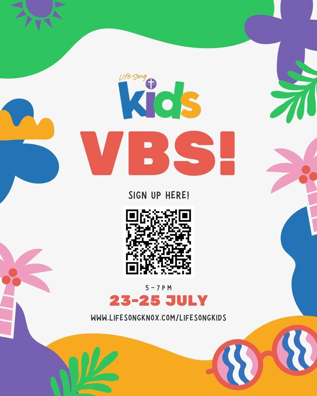 VBS is right around the corner, and we&rsquo;re SO excited! Looking to sign up? Scan the code! And don&rsquo;t forget to visit our website to check out our other events! 🎉🎉🎉