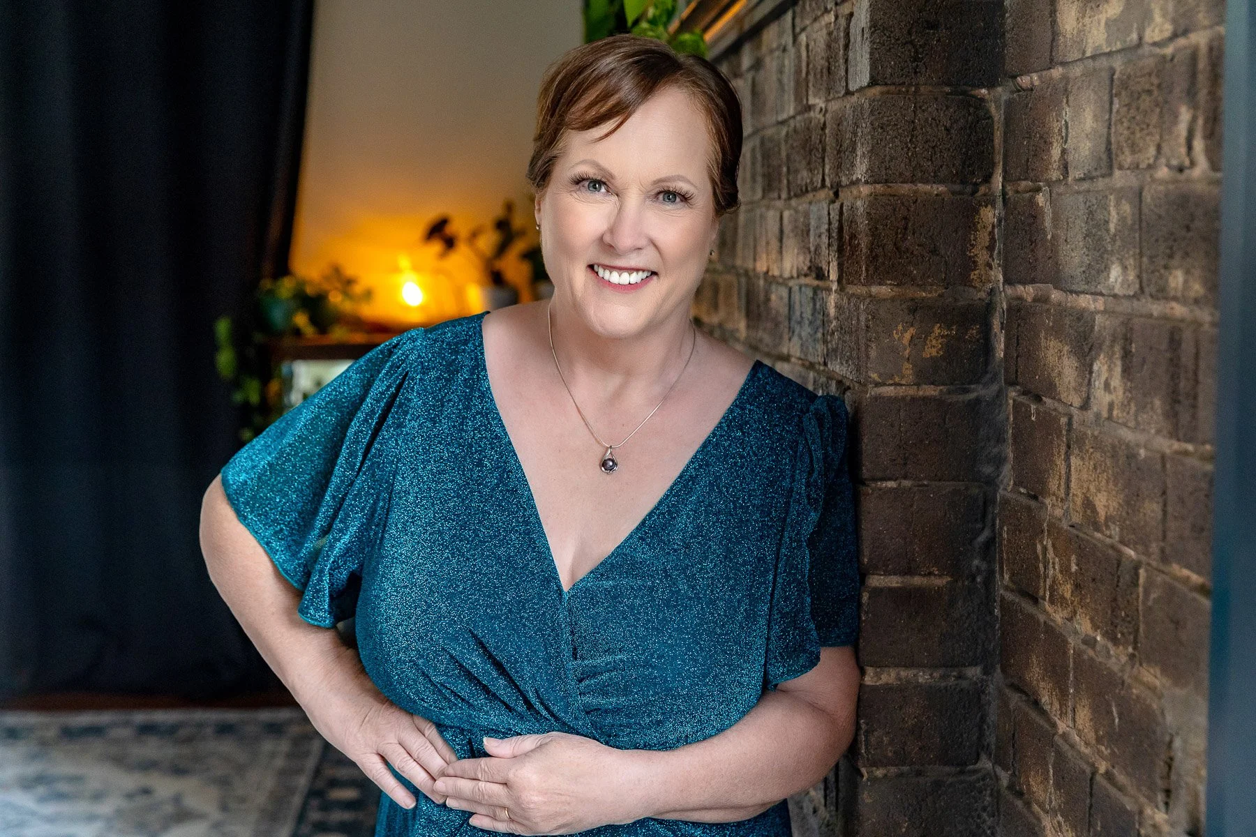 The wall with the warm light behind them at The Library at The Dale Studio in Chippendale Sydney is a fantastic option for branding photography.