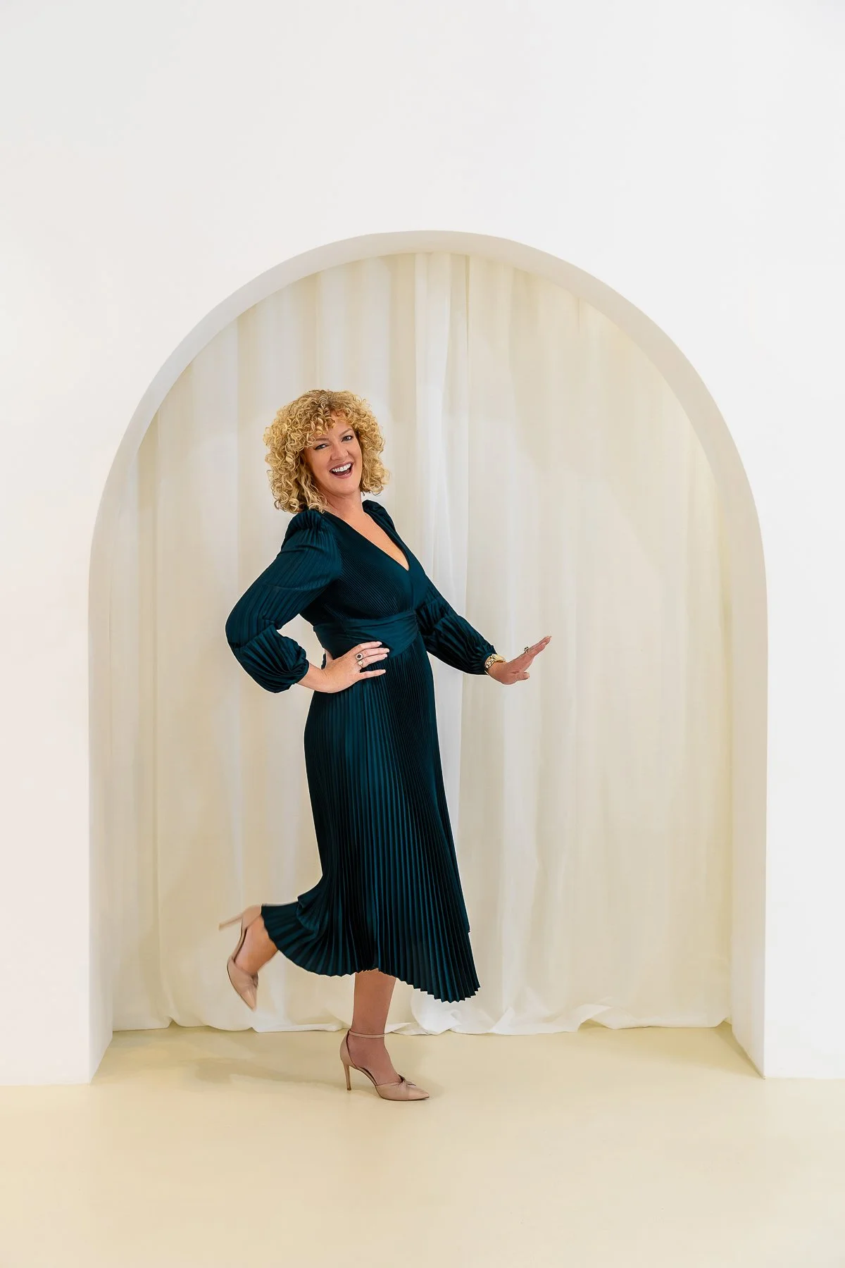 Having fun during a branding shoo at Solis Studios in Sydney