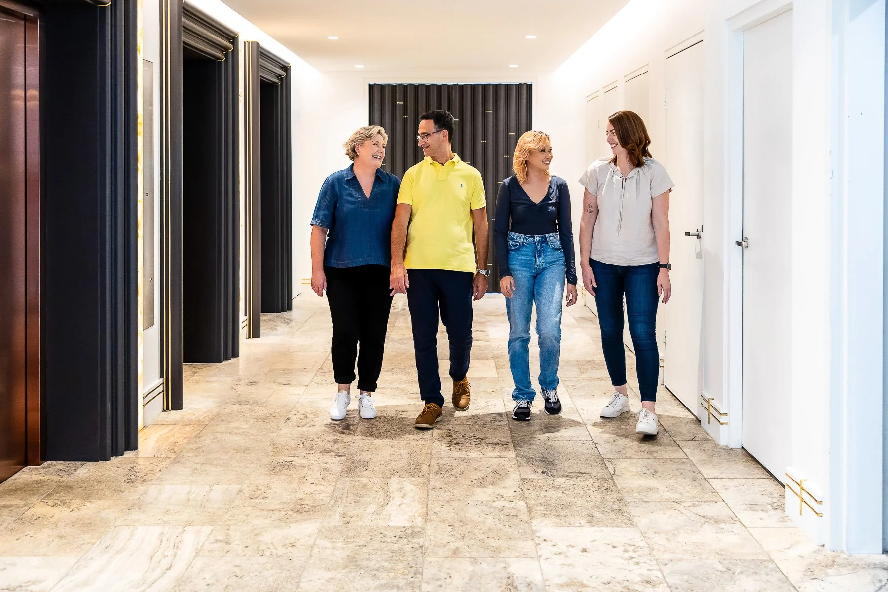 Even the lift area is a great location for branding photography at the Astina Suites in Penrith