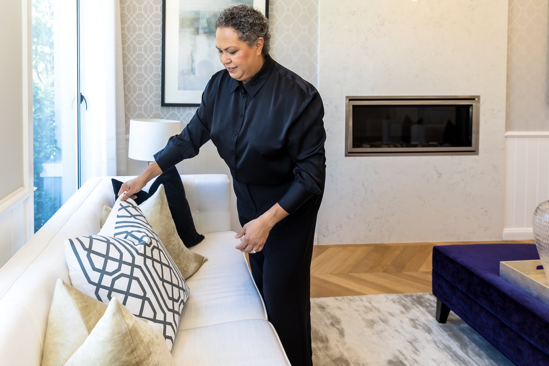 Lounge rooms in display homes in Box Hill make for amazing branding photography locations