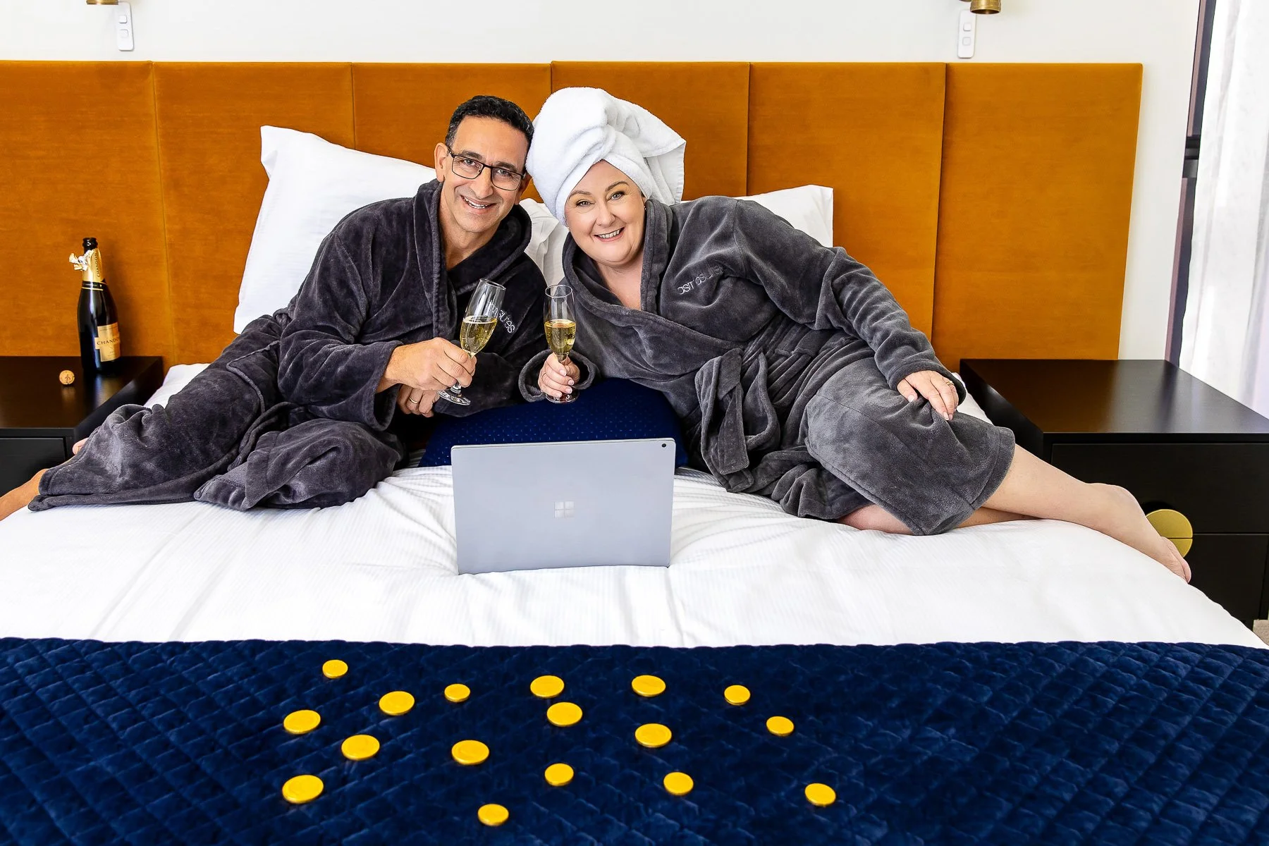 The bedrooms also make for a great location for branding photography at the Astina Suites in Penrith