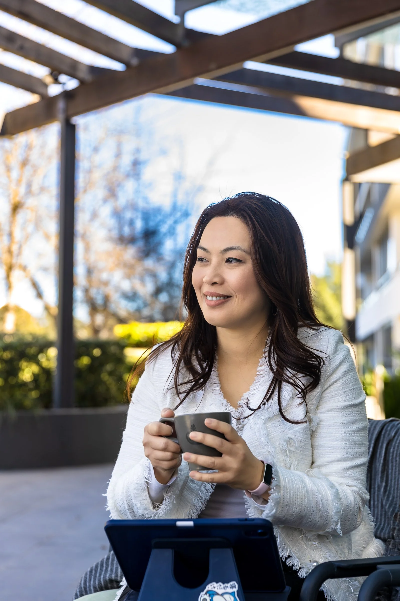 Whole Cafe at Norwest made a great outdoor area for drinking coffee and getting branding photos