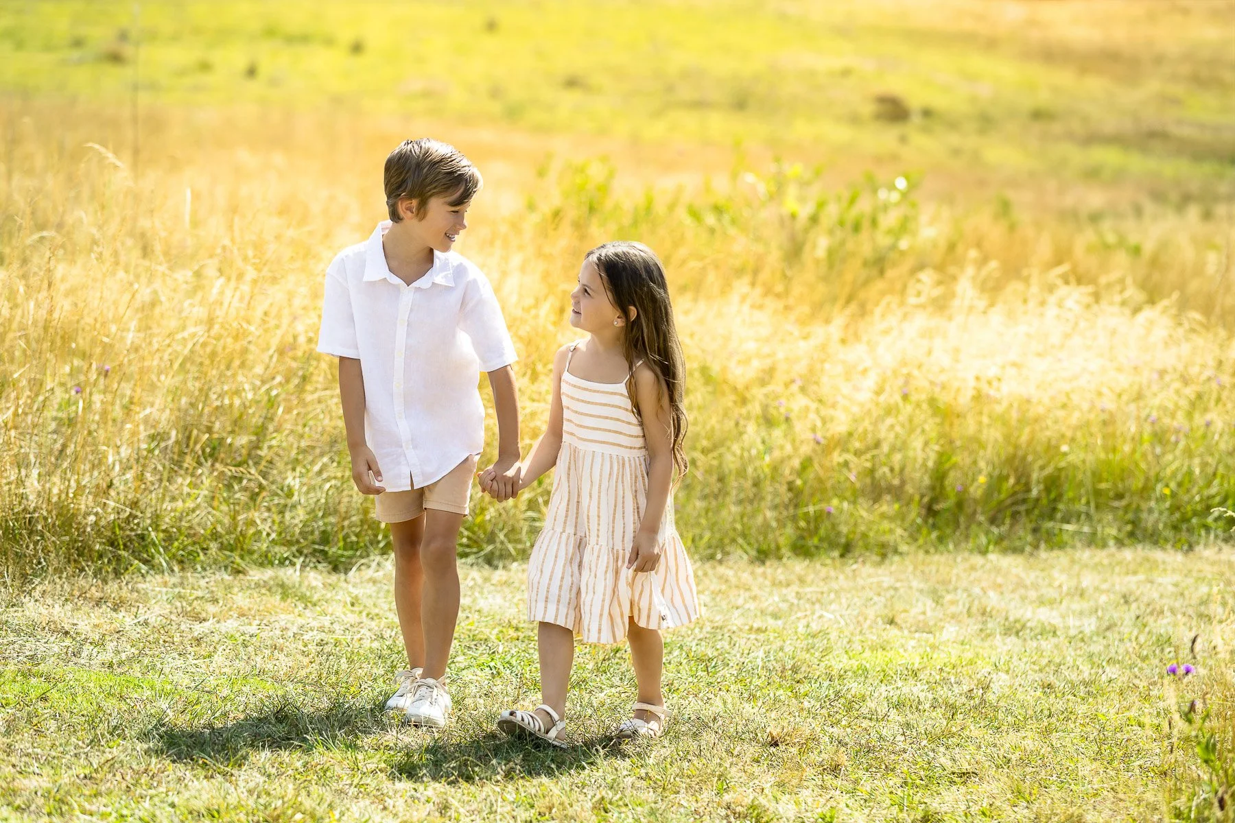 A family photoshoot at Rouse Hill Regional Park in Sydney's Hills District