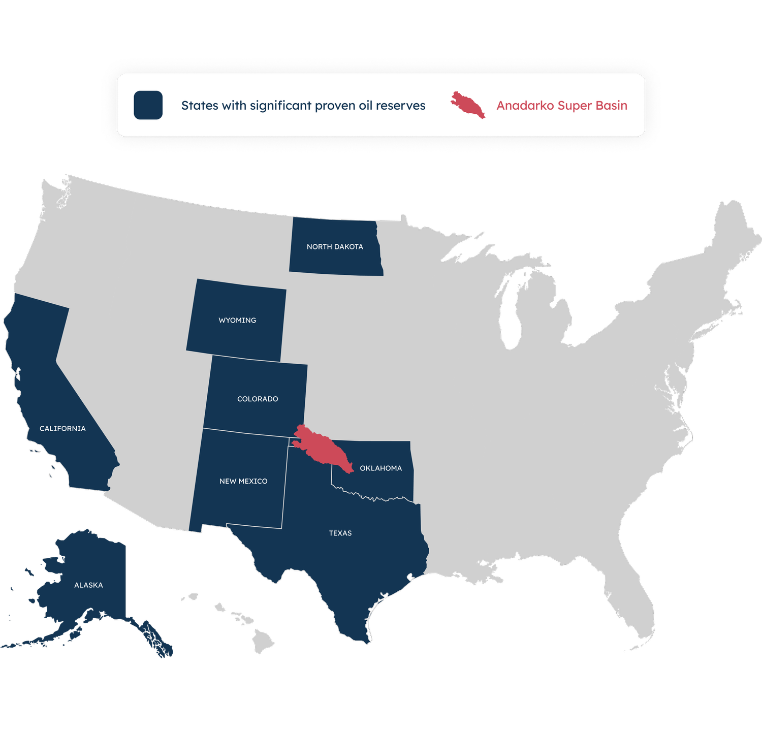 The Anadarko Basin across Oklahoma and Texas, with the EB5 Energy project area in Major County