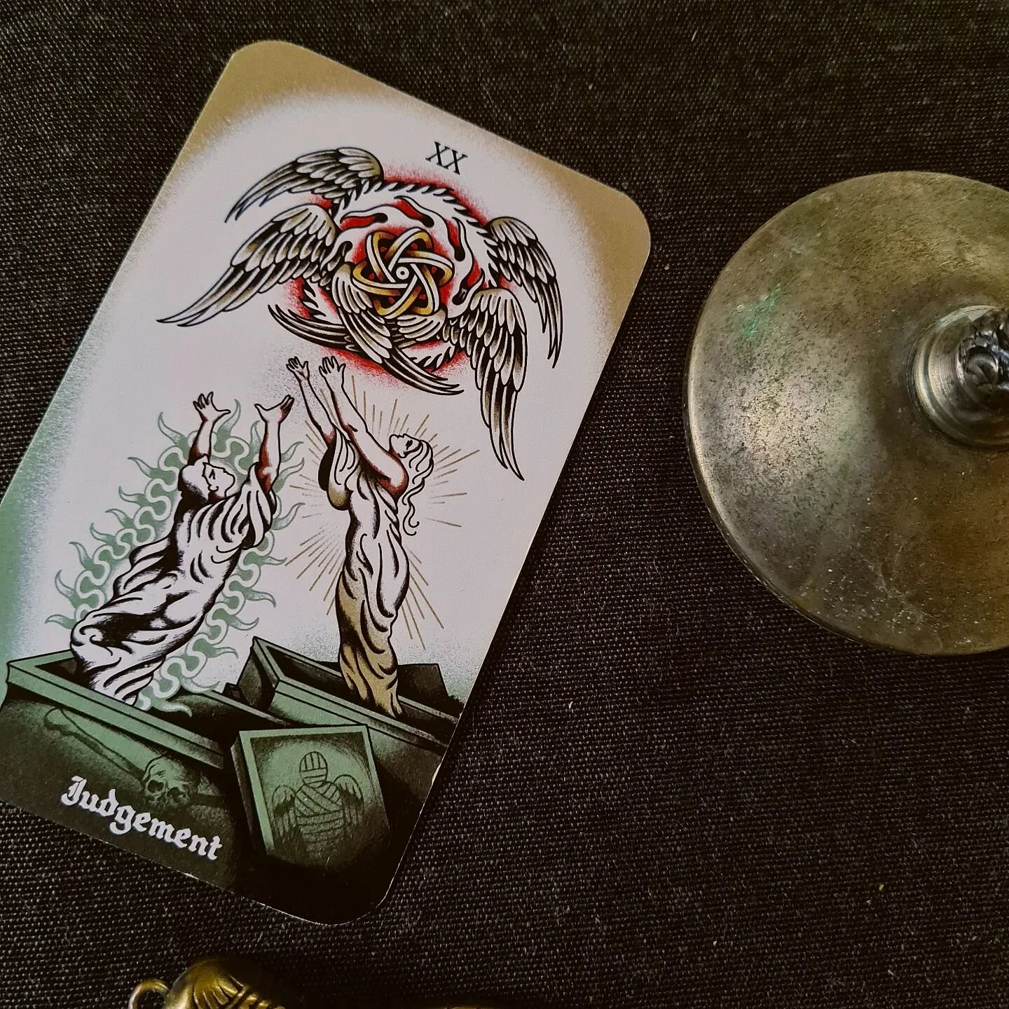 XX Judgement from the Cosmic Witch Tarot. 

While on my guest spots in Melbourne a number of people have asked about the Cosmic Witch Tarot project and when it will be released. The truth of the matter is that after working on the project for over si