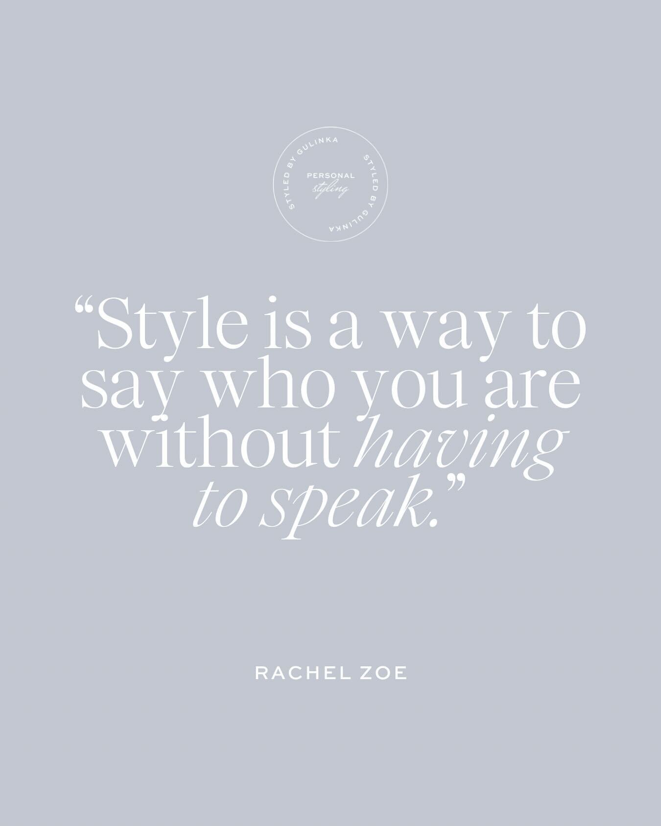 Style is one of the ultimate forms of self expression 😊

#stylequotes #styleinspiration #personalstyle #personalstylist