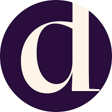 Stylized lowercase letter 'd' in a dark circle