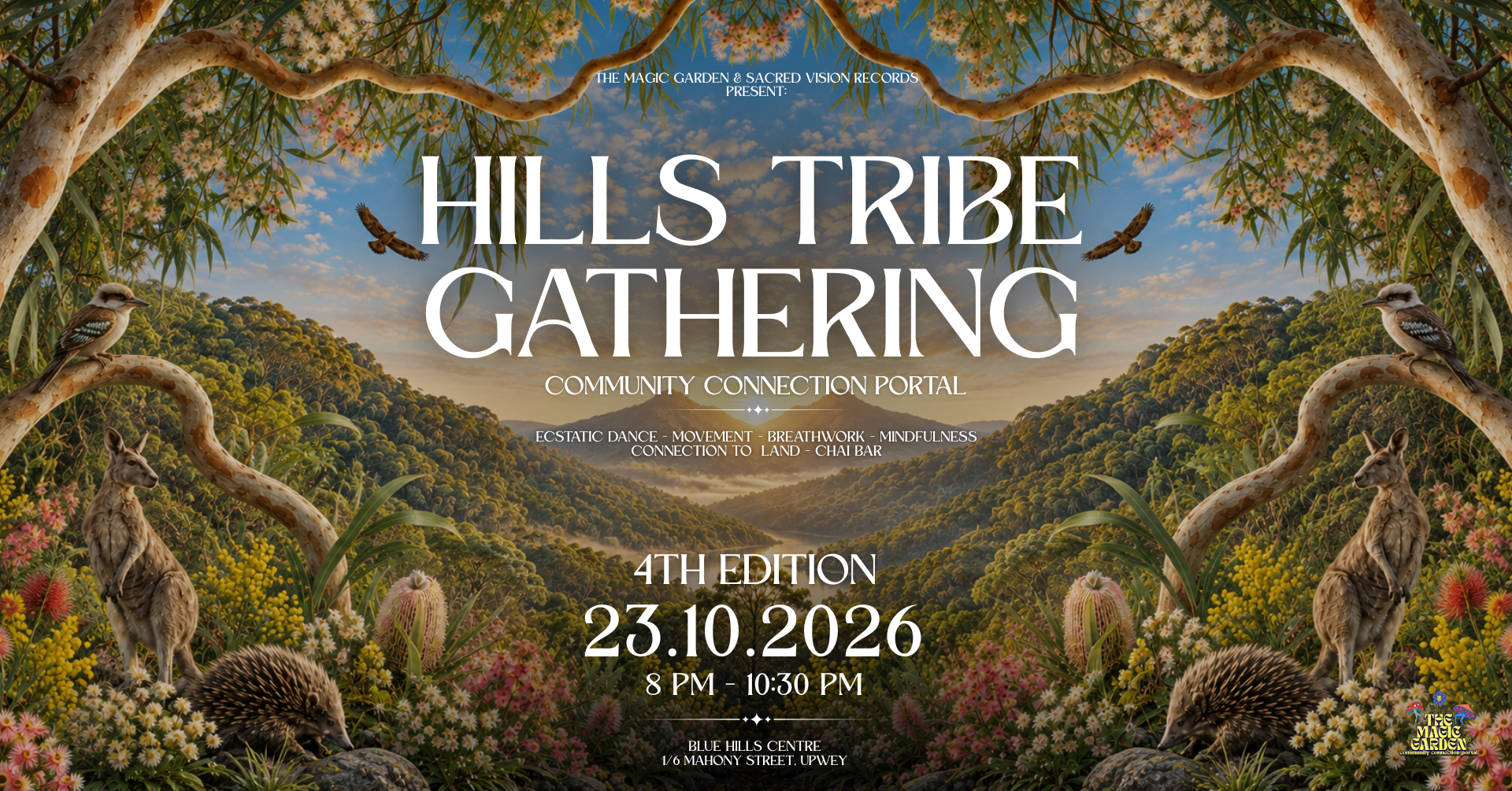 community event, dance, mindfulness, meditation, ecstatic dance, breathwork, live music, sound journey, sound healing, Dandenong Ranges