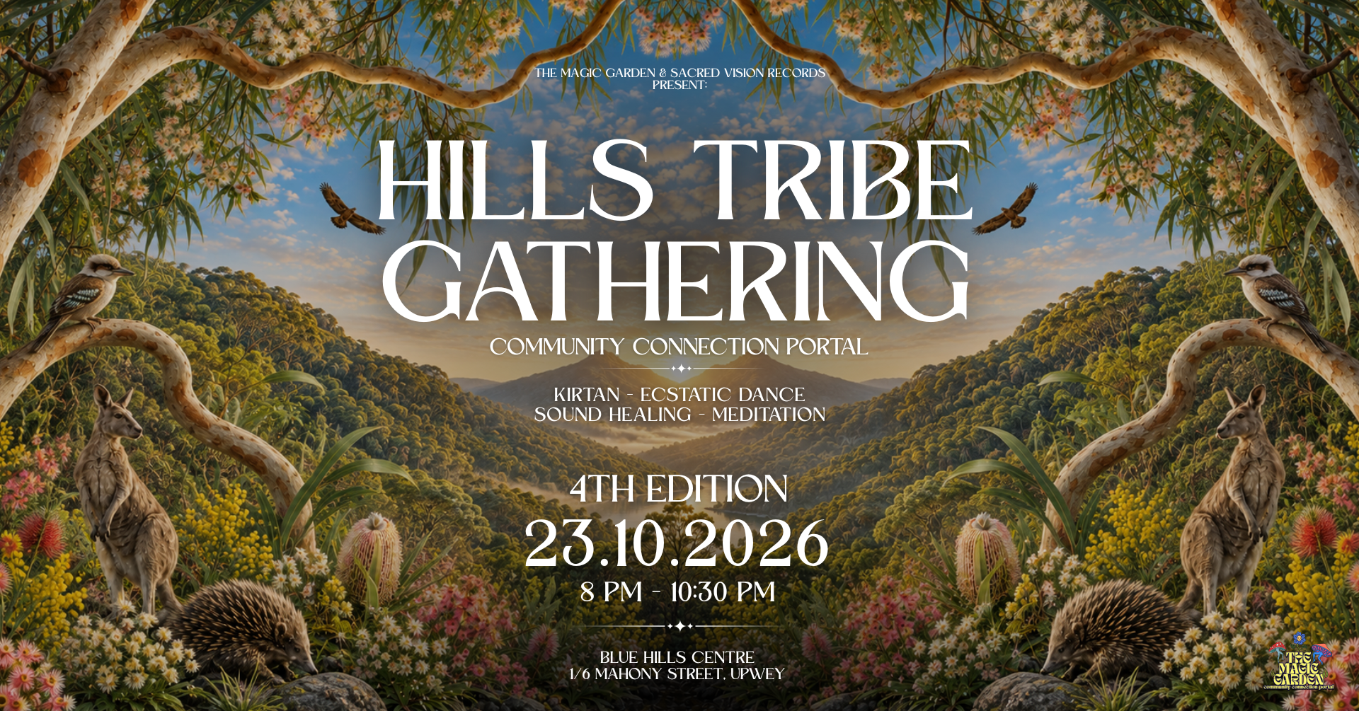 ecstatic dance, sound healing, kirtan, meditation, sober event, Dandenong Ranges, community event
