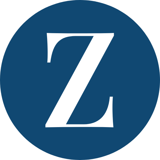 Blue circular logo with a white letter Z in the center.