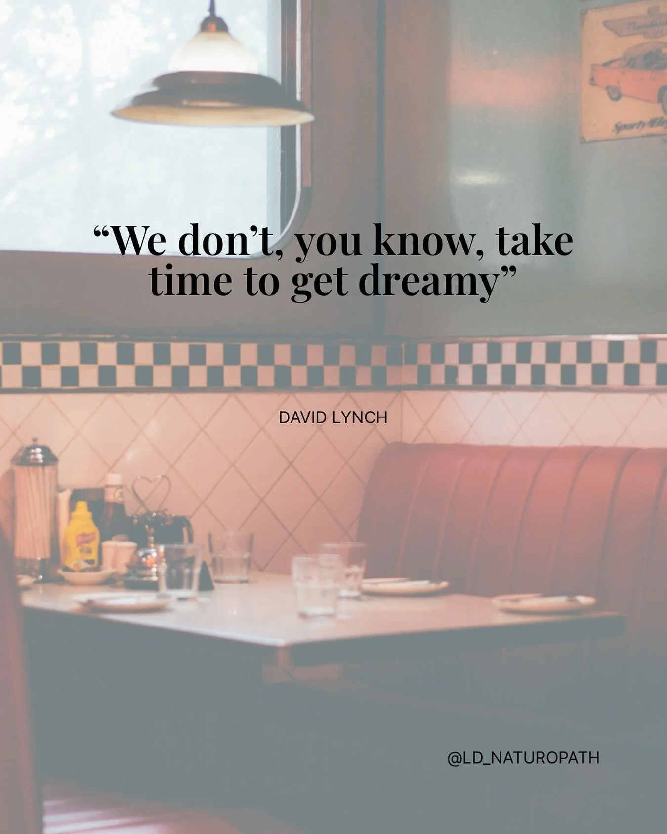 Take time to get dreamy!

David Lynch said this in the context of filmmaking wishing he had more time on set to let his creativity breathe and unfold.

But this idea translates beautifully to life&hellip; and health.

🌙 Rest is productive.

🌱 Rest 