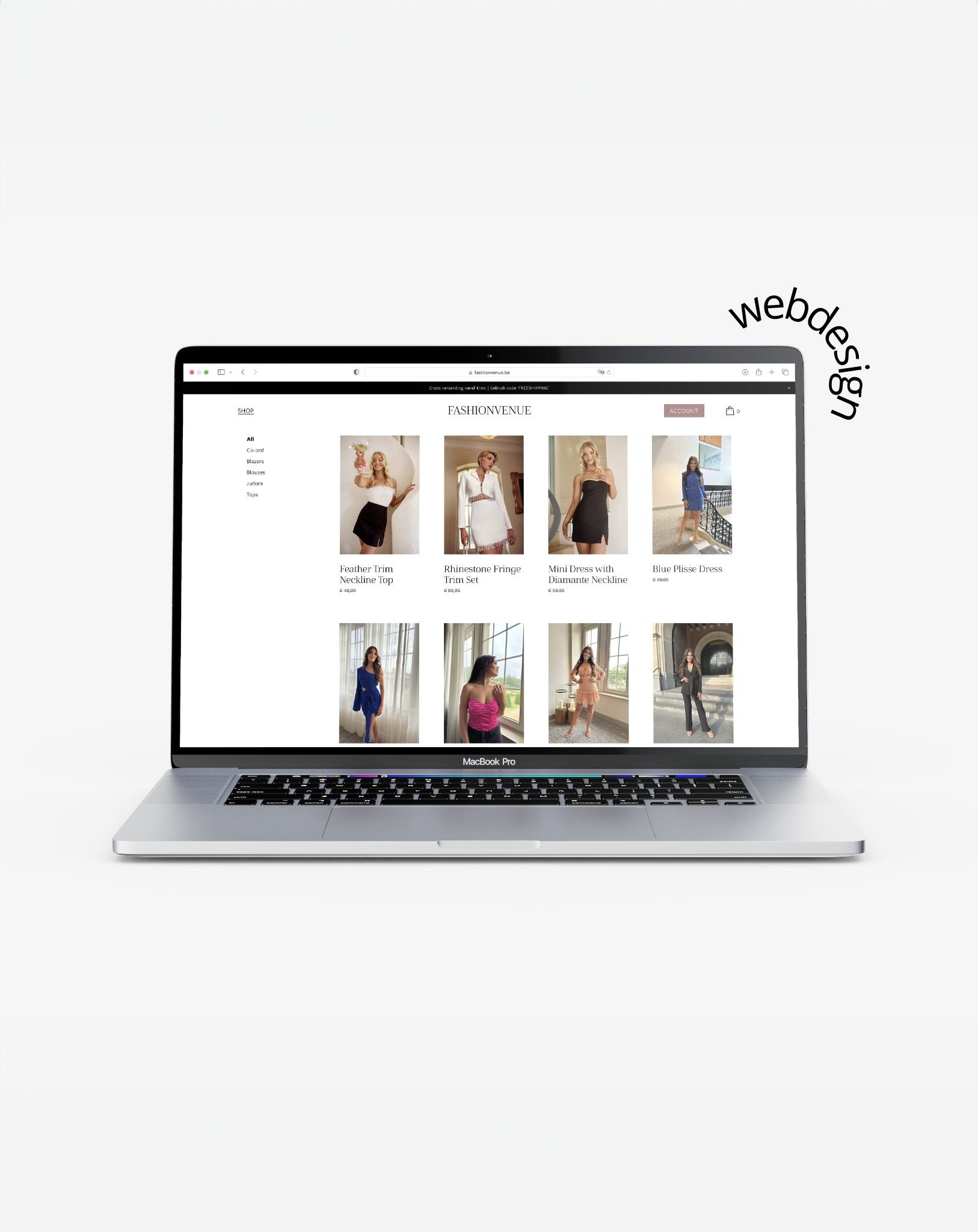 WEBDESIGN | Empowering women one click at a time. 💪✨ Enthousiast om de website te delen die ik heb ontworpen voor Fashionvenue. Dit ontwerp omarmt de kracht van women empowerment met een touch of pink. 🌸

#webdesign #webshop #fashionvenue #fashionv