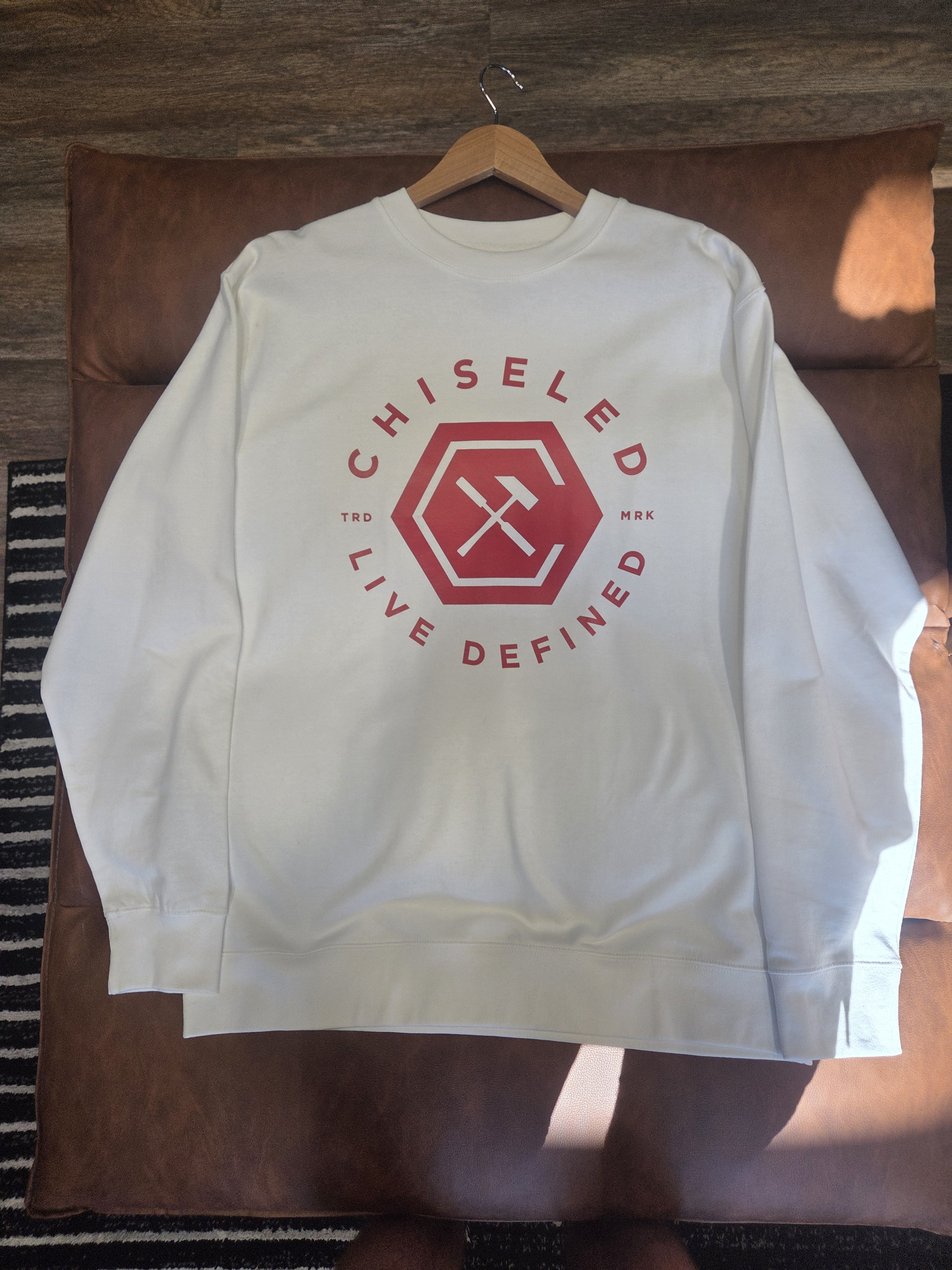 Red & White Crewneck Sweatshirt