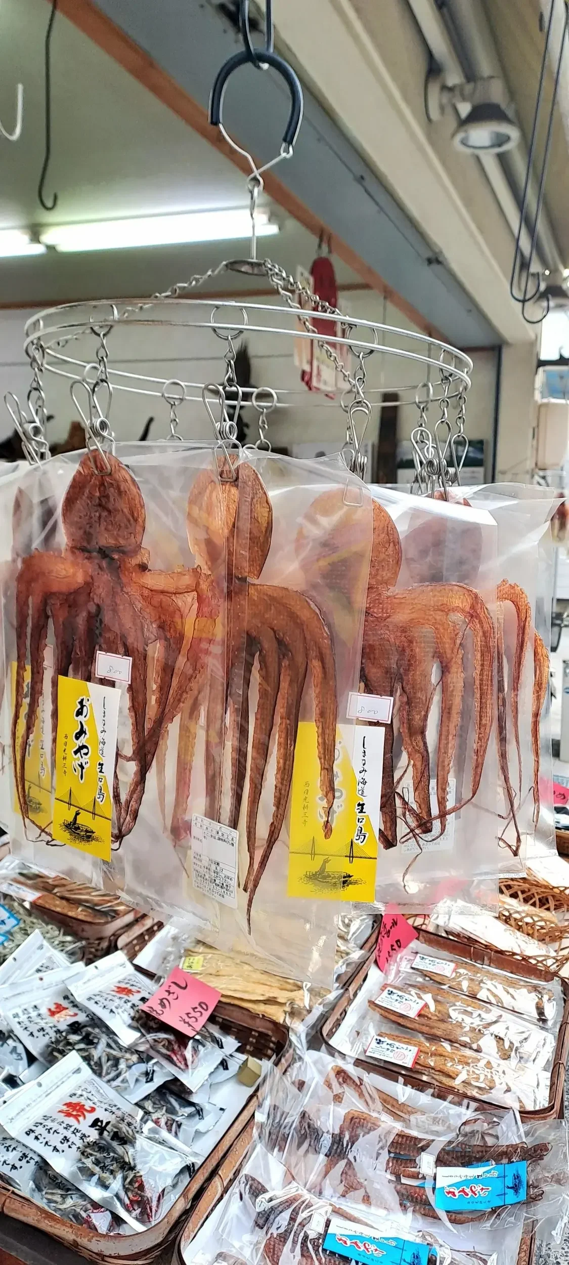 Vacuum backed octopus in Japan.