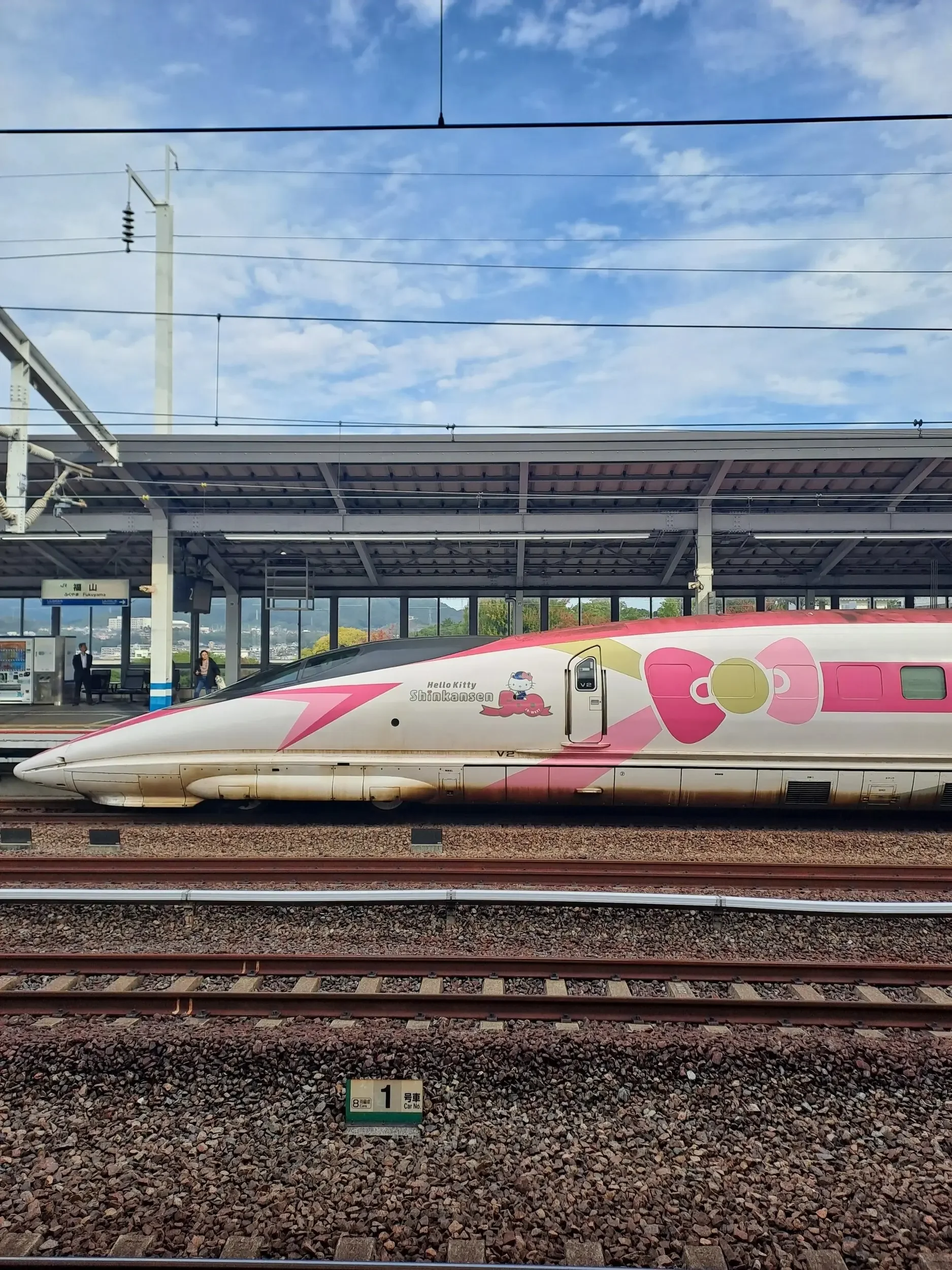 Hello Kitty bullet train in Japan.