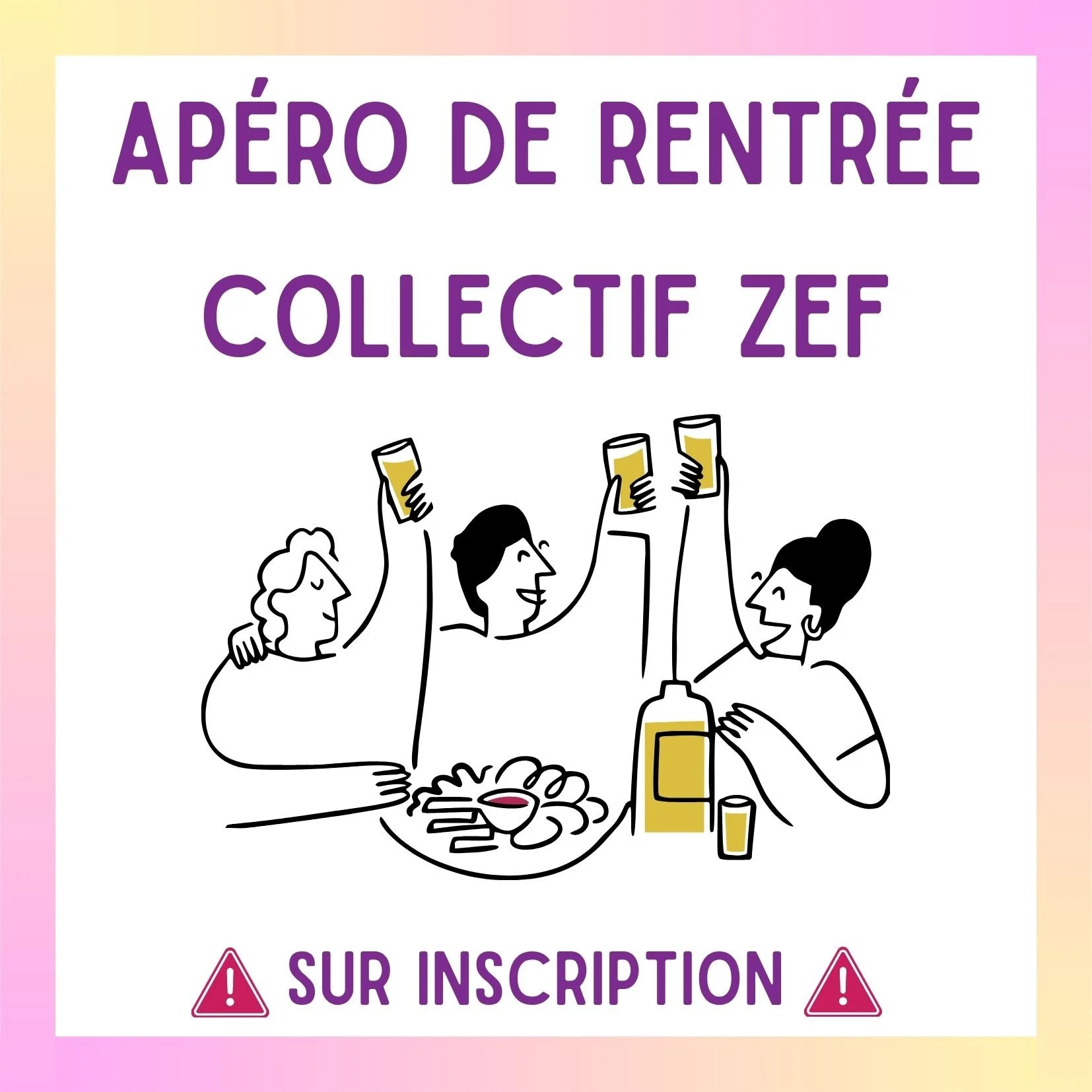 Le Collectif Zef vous invite à son APÉRO DE RENTRÉE