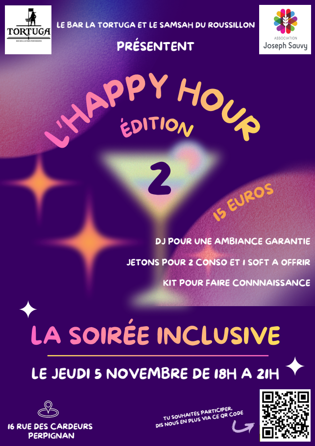 «&nbsp;Happy Hour&nbsp;: LA soirée inclusive&nbsp;! »