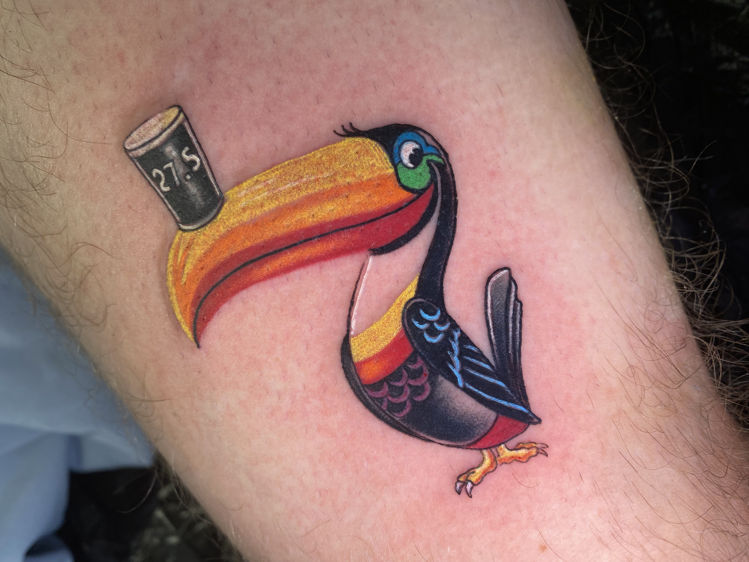 guinness toucan tattoo done by kim bale tattoos at banjaxed ink irelands best tattoo studio
