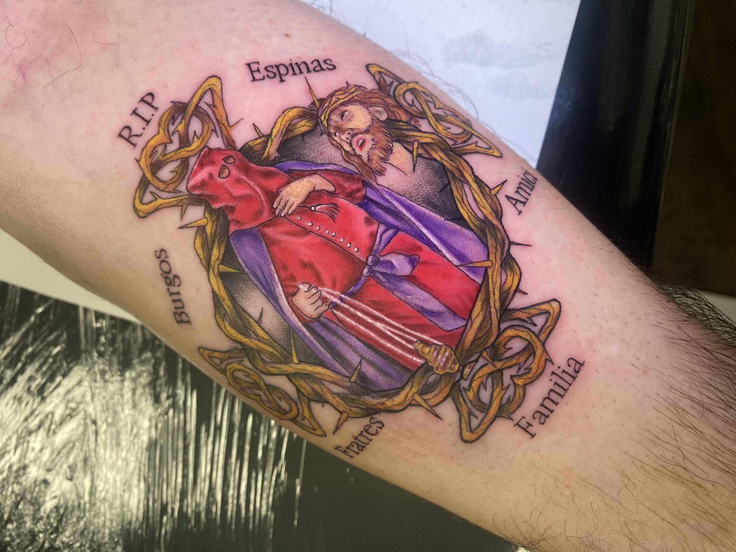 spanish burgos tattoo done by kim bale tattoos at banjaxed ink irelands best tattoo studio spain