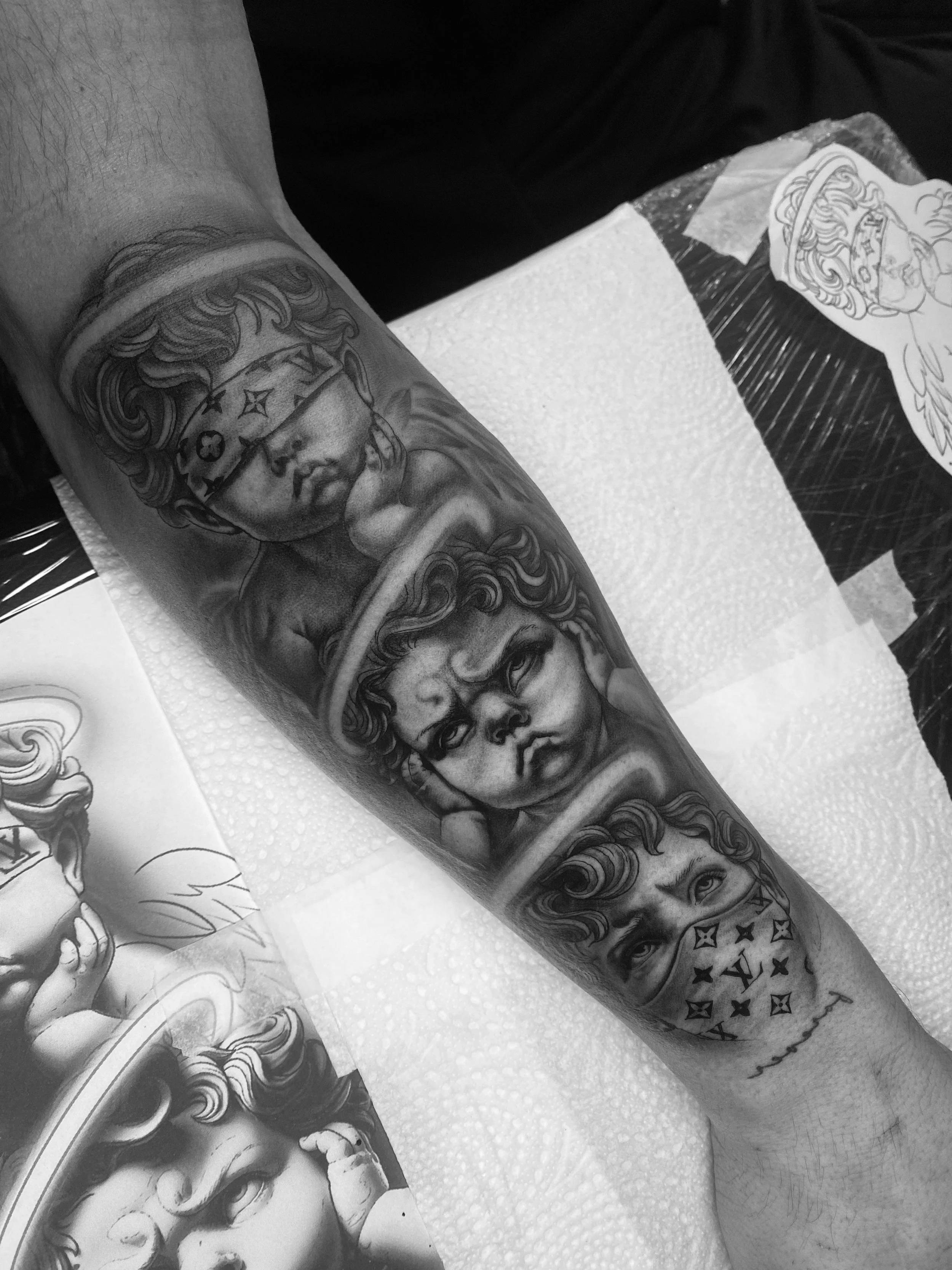 see no evil hear no evil speak no evil cherub tattoo dublin ireland 