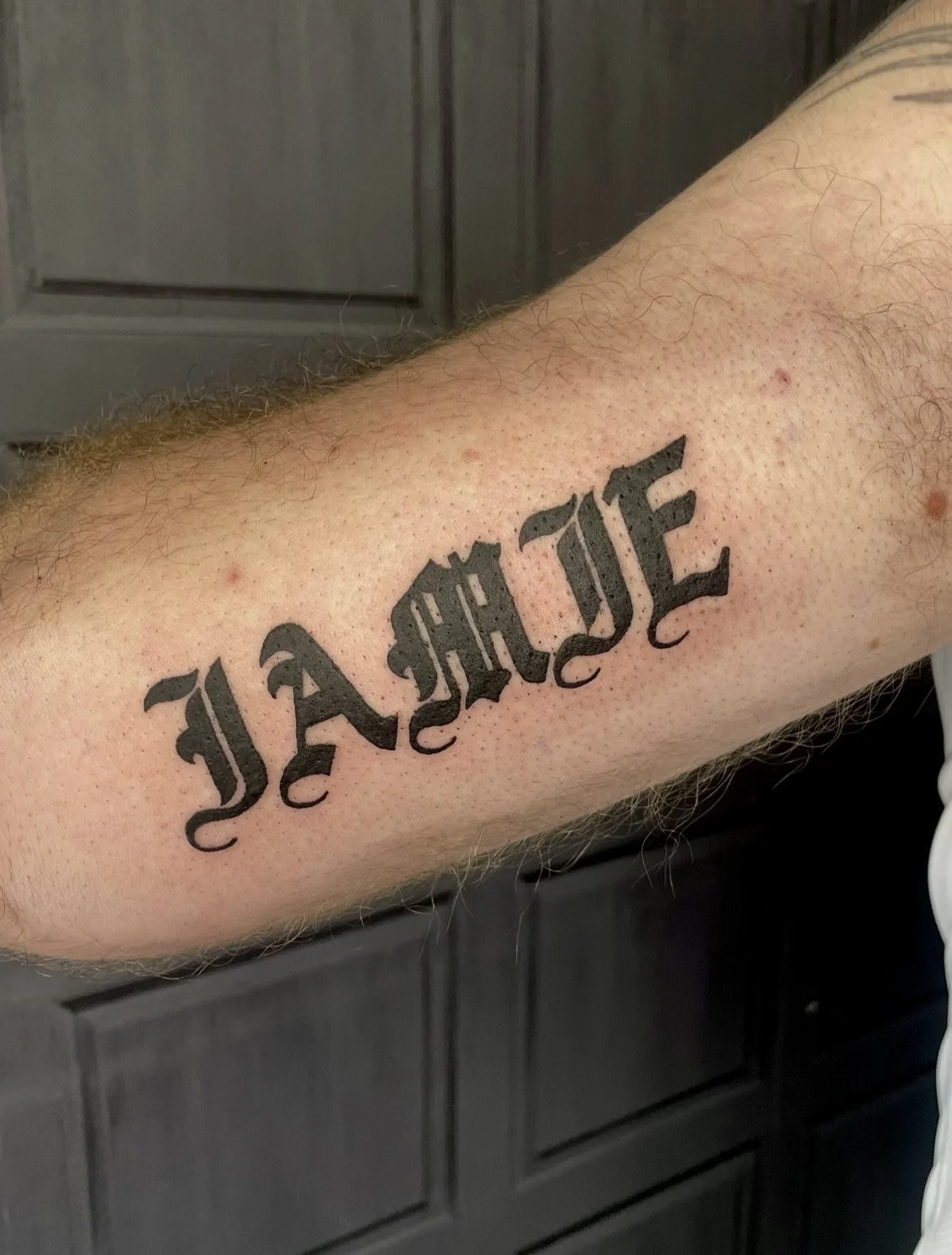 Cute name tattoo done by ceidi corbally at banjaxed ink tattoo studio dublin ireland fine line