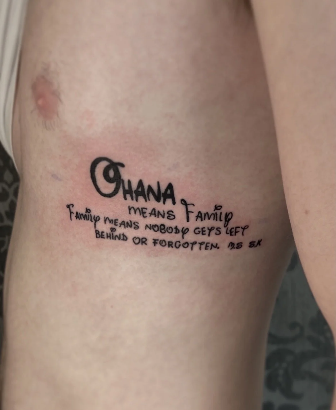 Cute fineline lettering tattoo done by ceidi corbally at banjaxed ink tattoo studio dublin ireland fine line