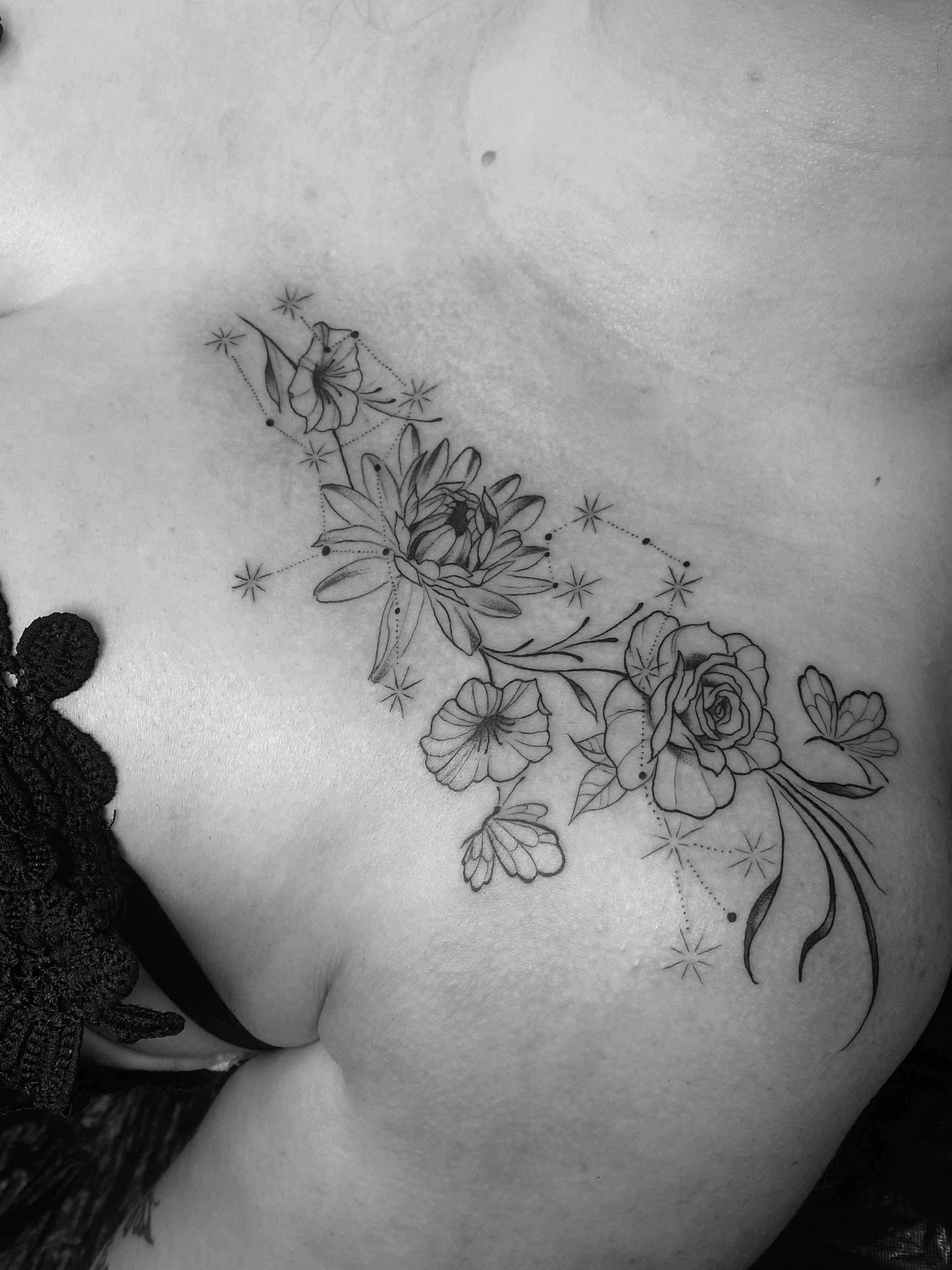 fineline fine line motherhood constellation tattoo sones done by  kim bale tattoos at banjaxed ink irelands best tattoo studio