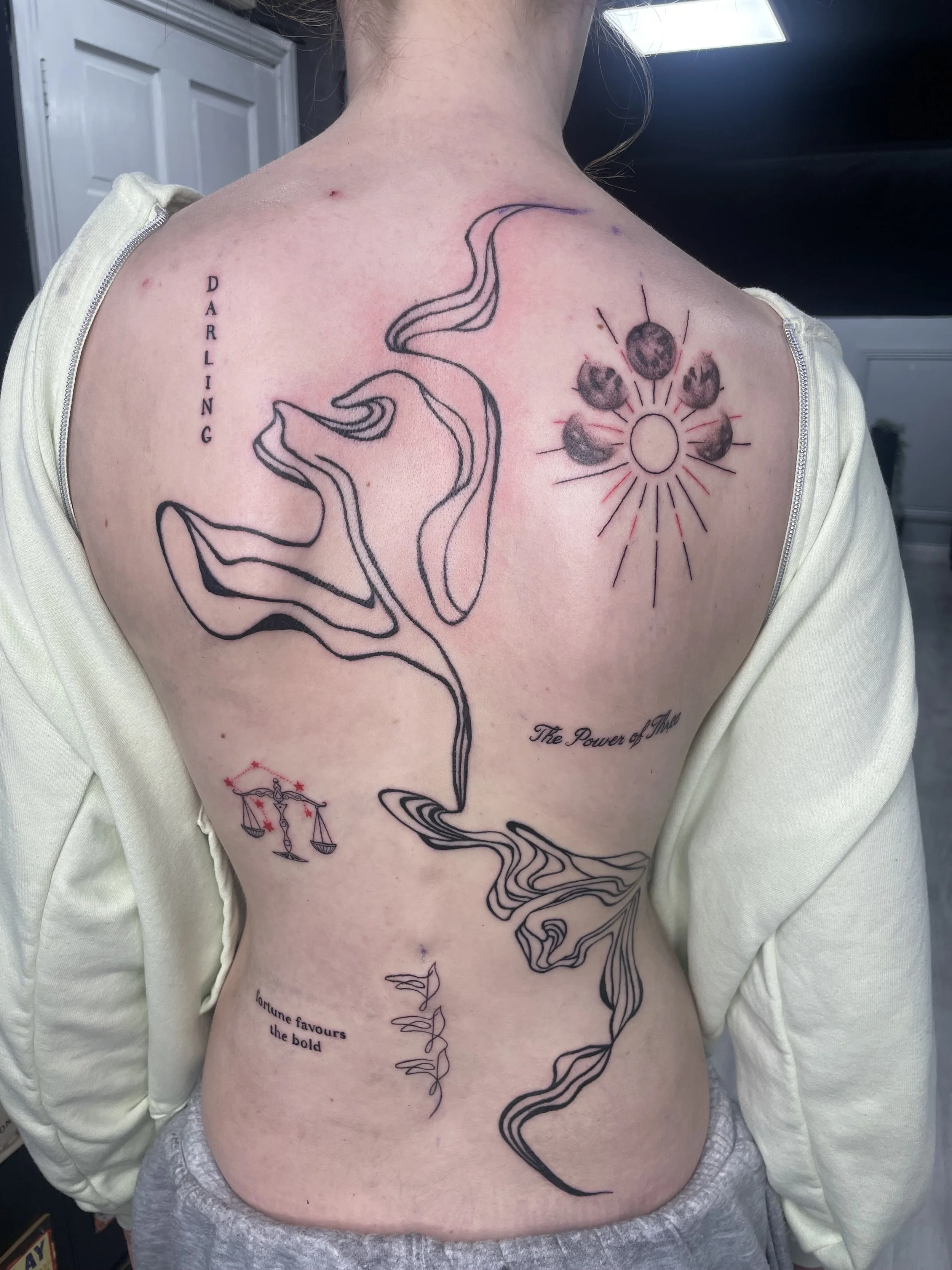 Cute fineline abstract tattoo done by ceidi corbally at banjaxed ink tattoo studio dublin ireland fine line