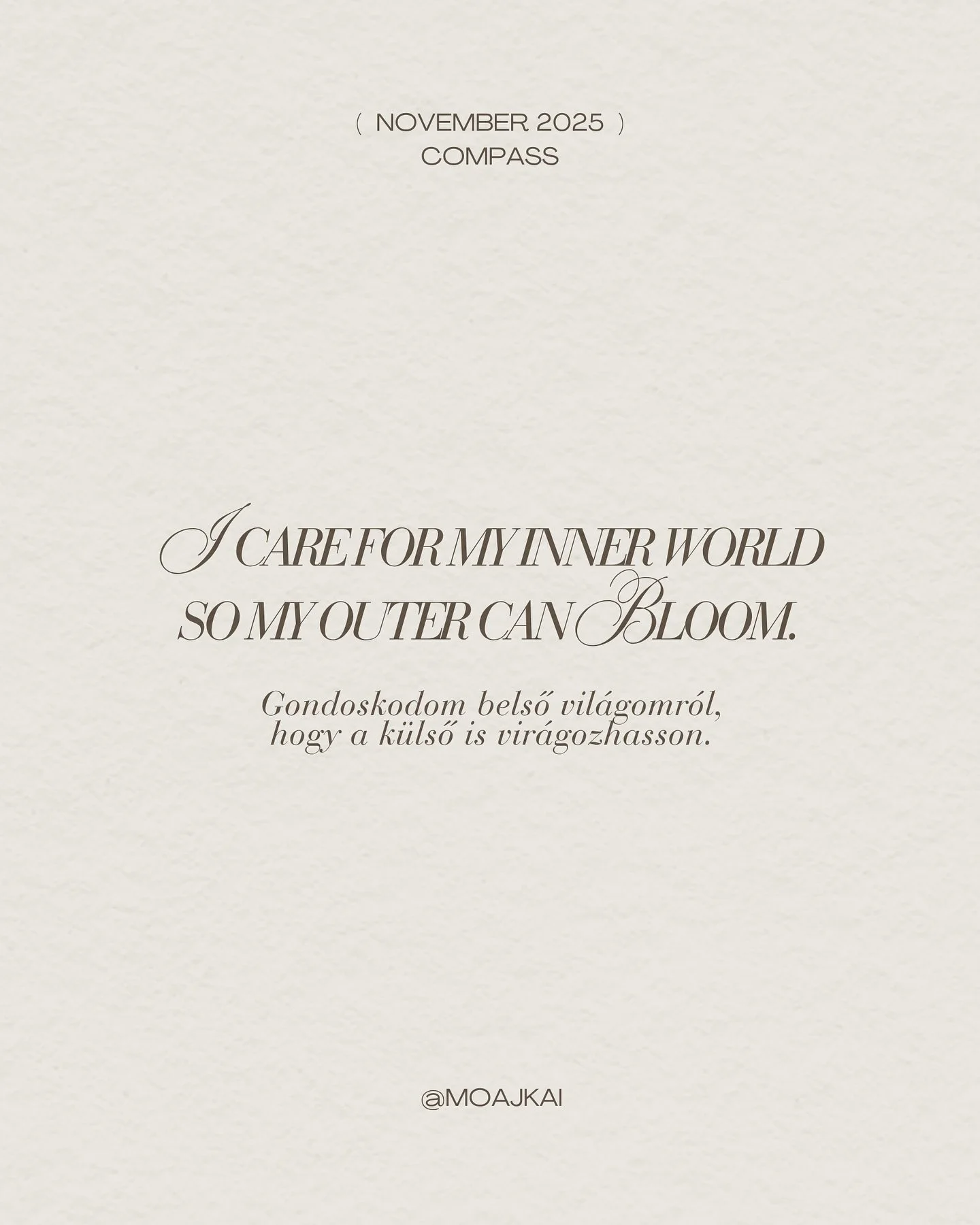 2025 NOVEMBERI IR&Aacute;NYTŰ
Gondoskodom belső vil&aacute;gomr&oacute;l, hogy a k&uuml;lső is vir&aacute;gozhasson.

Ez a h&oacute;nap arra h&iacute;v, hogy &uacute;jra kapcsol&oacute;dj az ad&aacute;s &eacute;s elfogad&aacute;s term&eacute;szetes r