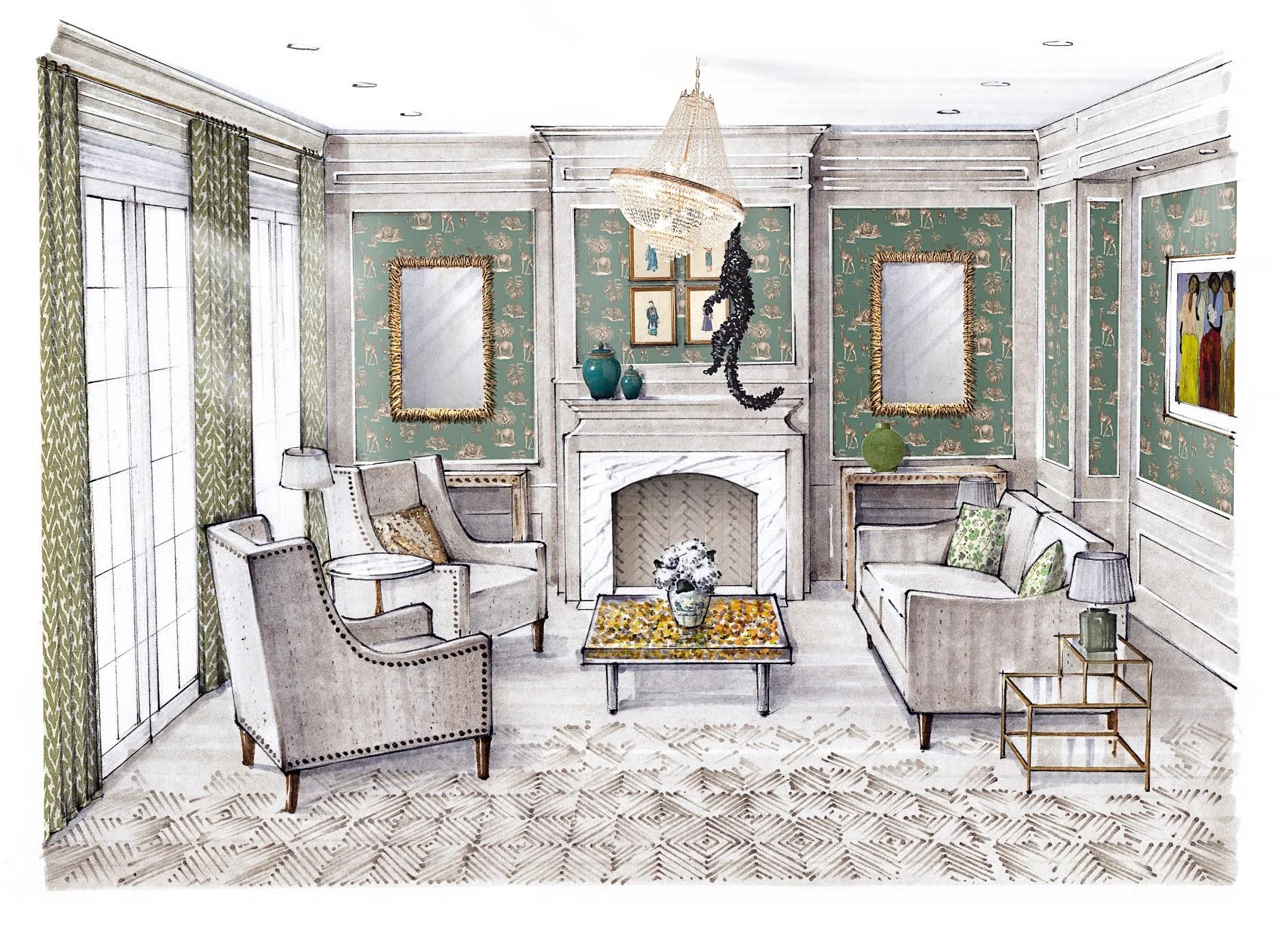 Marylebone Flat, Living Room