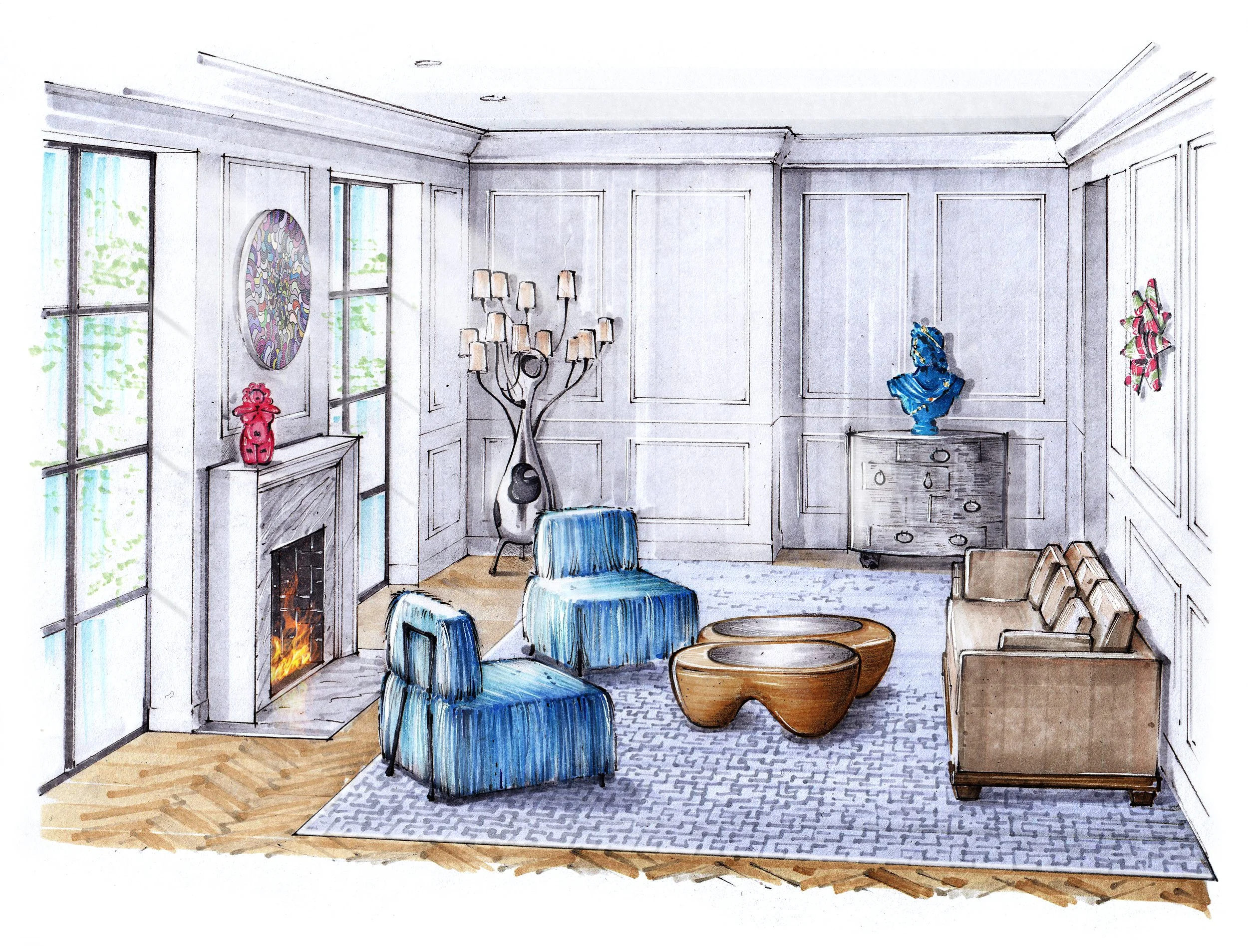 Mayfair Townhouse, Living Room