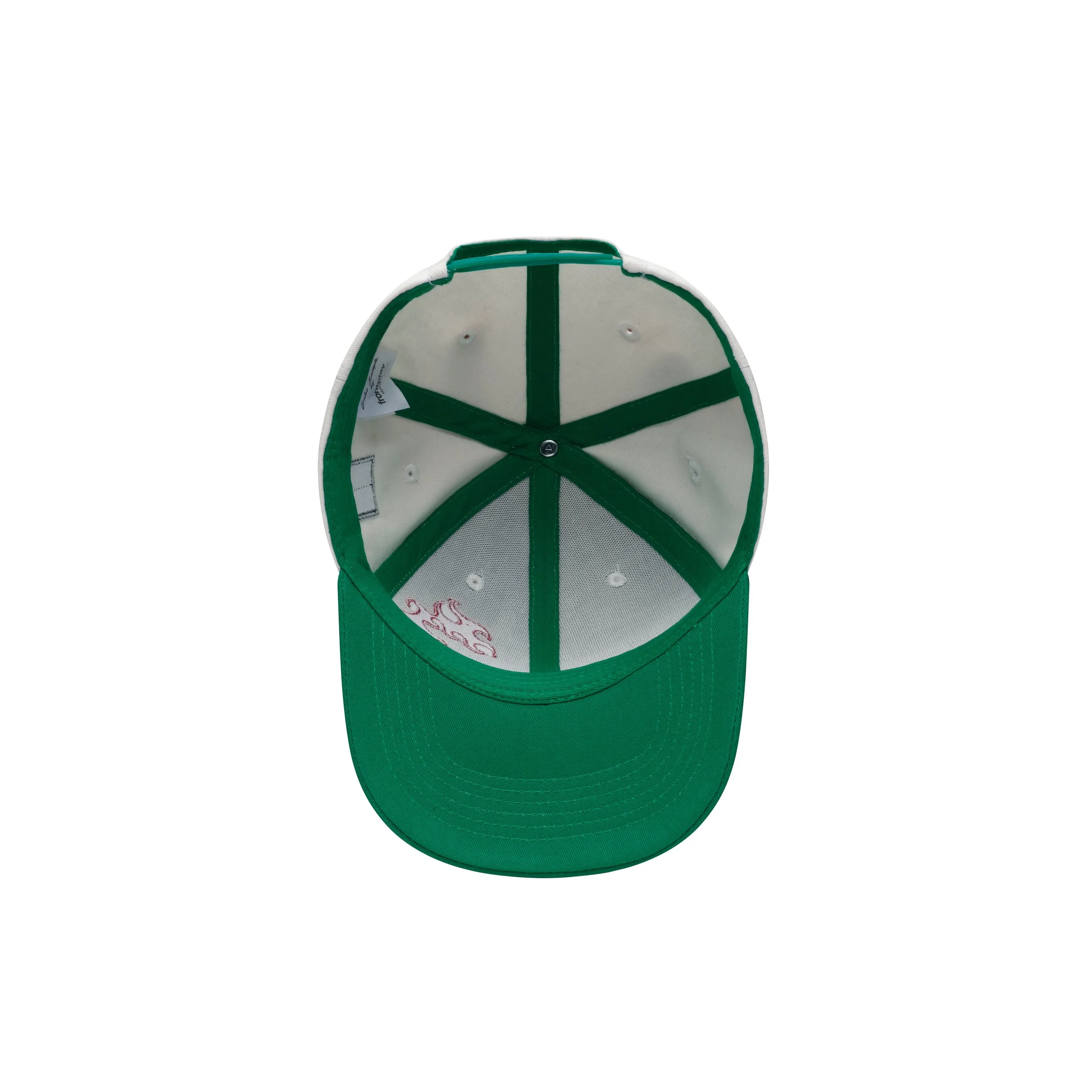 Frontplay_Baseball Cap Low_Bottom  View_Off white,Kelly Green.jpg